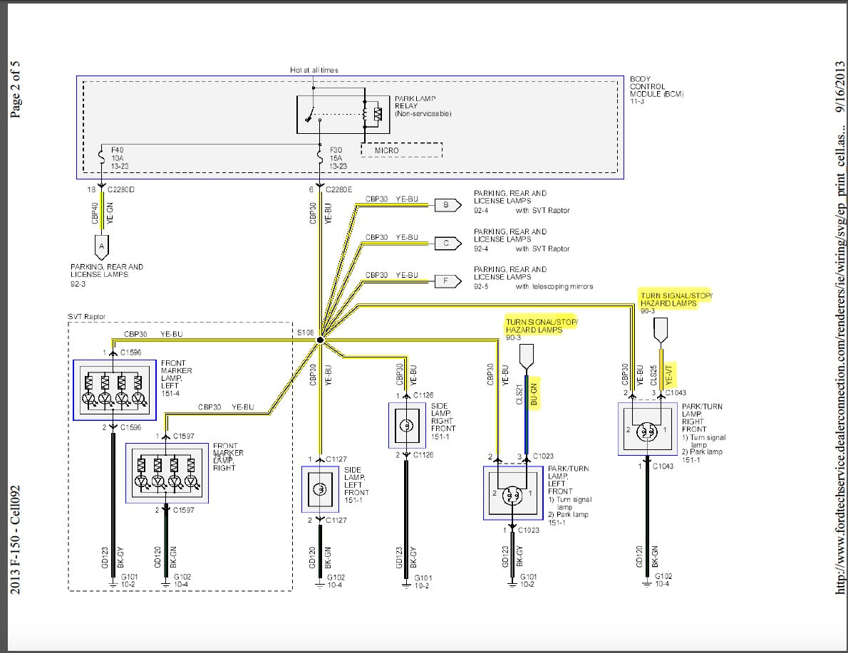 09 - 14 f150 C-Bar Grille Lights