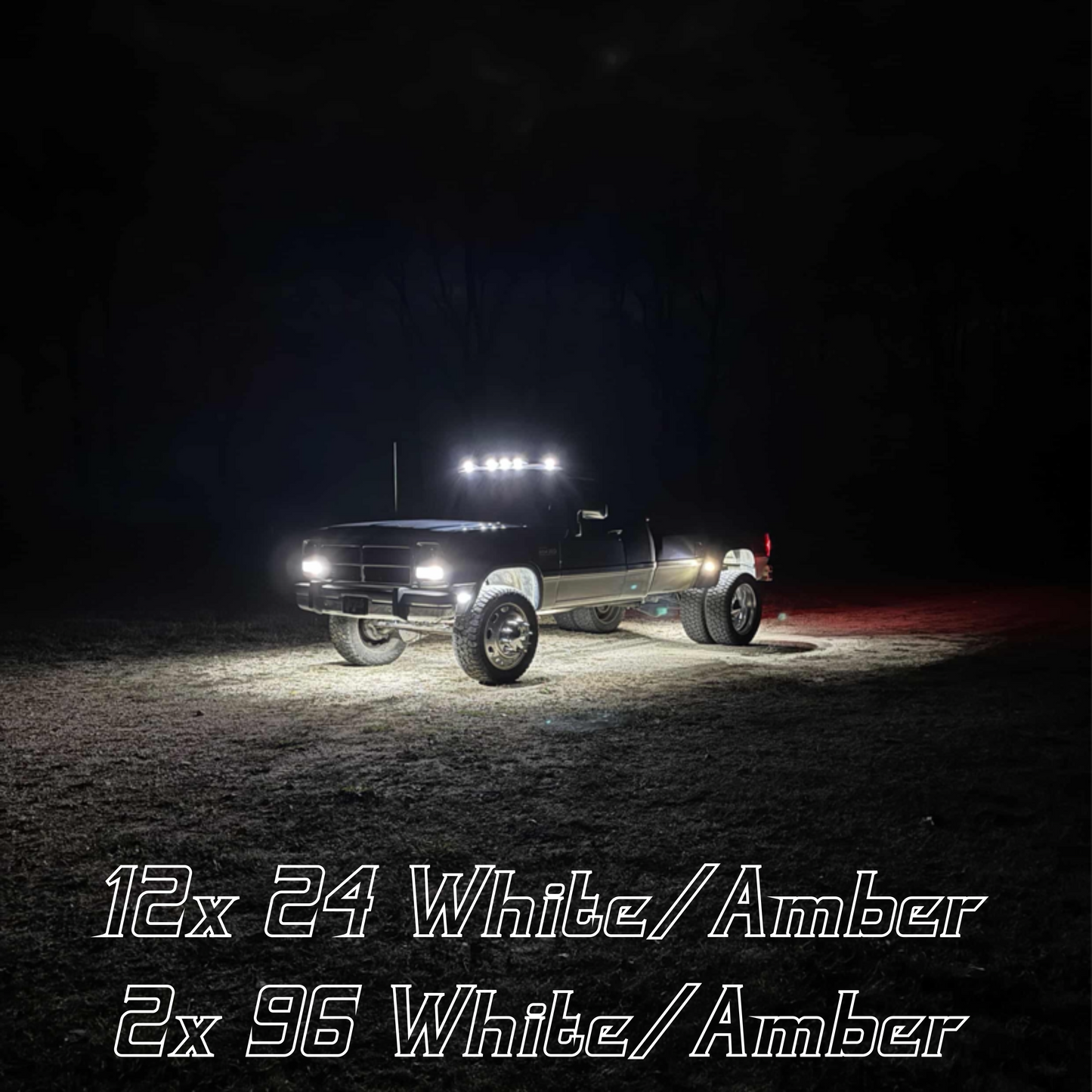24 LED Rock Light - White / Amber Strobe P&P
