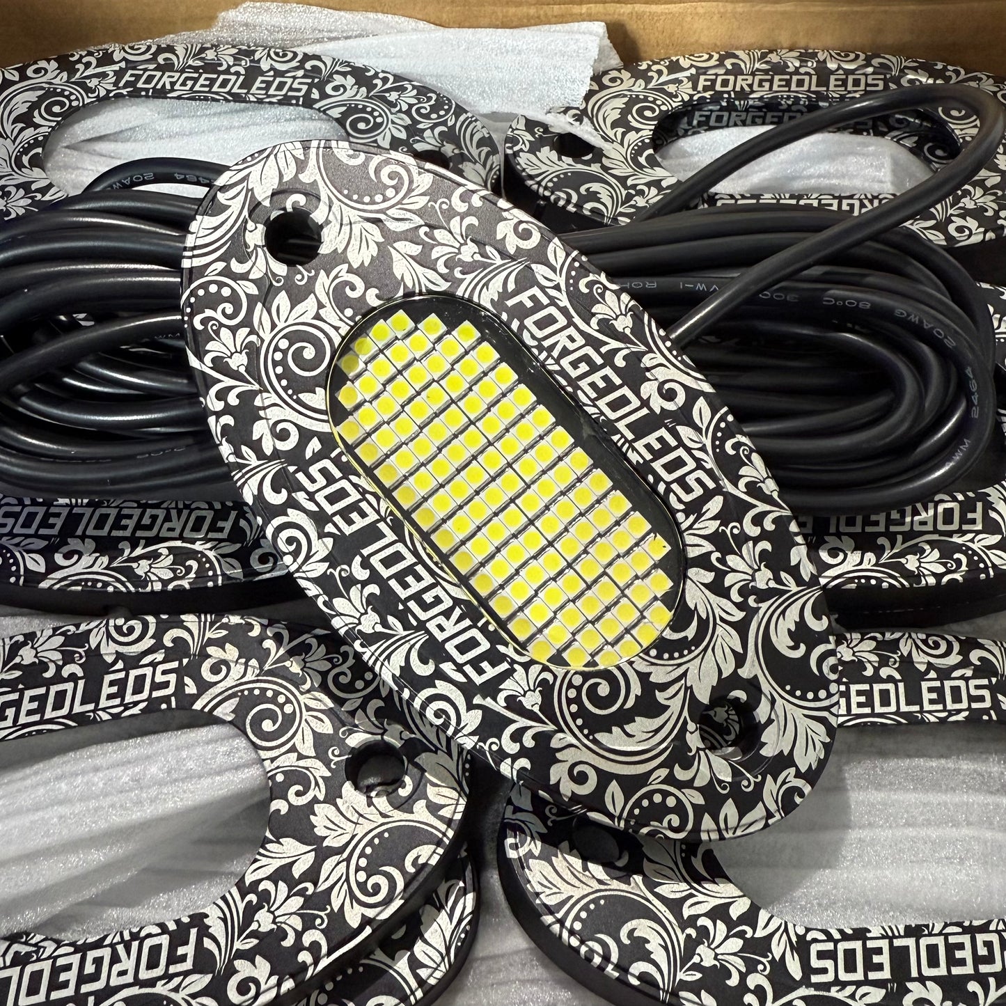 Paisley Engraved Rock Light Housing 36 / 96 / 108