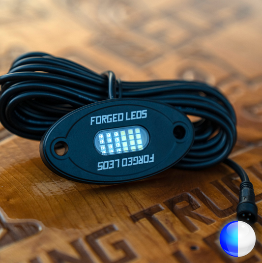 24 LED Rock Light - White / Blue Strobe P&P