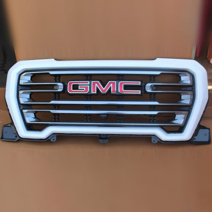 2019-2021 GMC Sierra 1500 AT4 LED “Power” Grille Light Bar – IP67, Plug-and-Play Ready, Black or Silver Frame