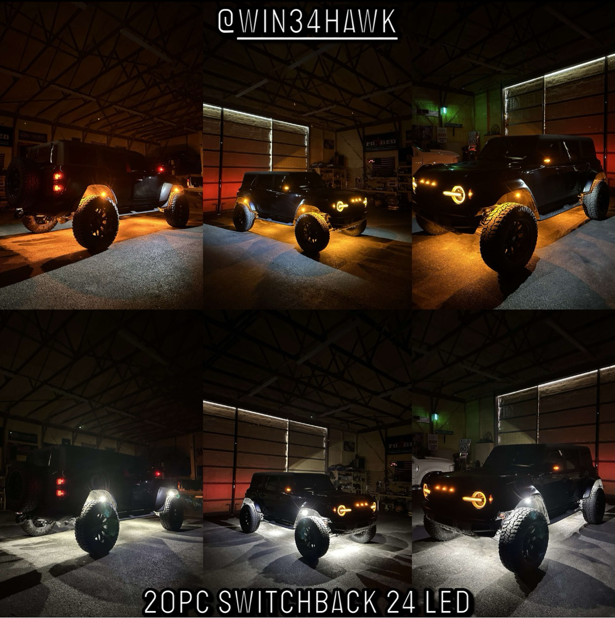 24 Chip LED Switchback / work / strobe Rock Lights - Plug and Play ...