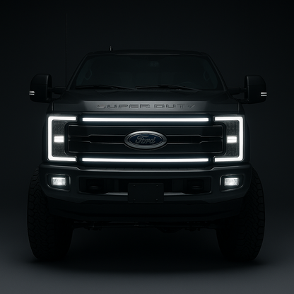 2017-2019 Ford F-250/F-350/F-450/F-550 “Ghost” LED Grille Light Kit – KR,LARIAT,XLT, XL, IP67