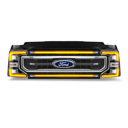 2021-2022 Ford F-250/F-350/F-450/F-550 LED Grille Light Kit – Non-High-Flow, KR/STX/XLT/Platinum, IP67