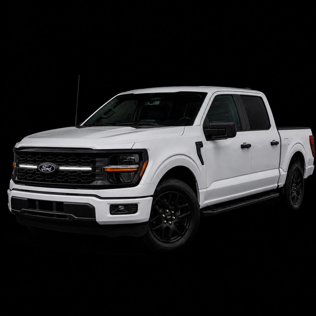 2024 Ford F-150 STX LED Center-Grille Light Bar – White DRL, IP67, Bolt-On