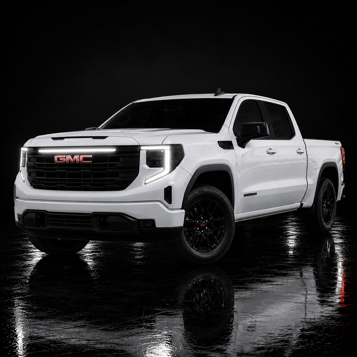 2024-2025 GMC Sierra 1500 LED Grille Light Kit – Elevation & SLE, White DRL Strip, IP67, Plug-and-Play Ready