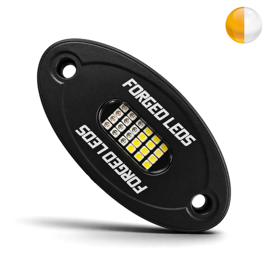 24 LED Rock Light - White / Amber Strobe P&P
