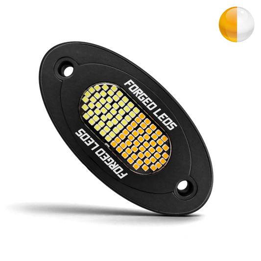 96 LED Rock Light - White / Amber Strobe P&P