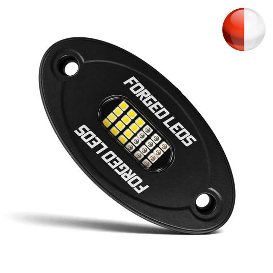 24 LED Rock Light - White / Red Strobe P&P