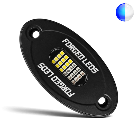 24 LED Rock Light - White / Blue Strobe P&P