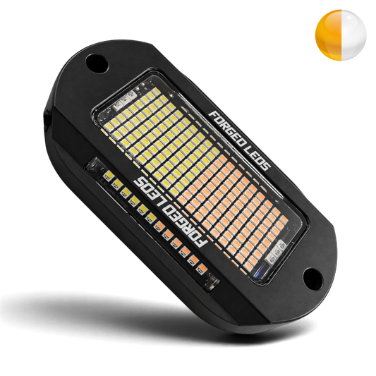 210 LED Rock Light - White / Amber P&P