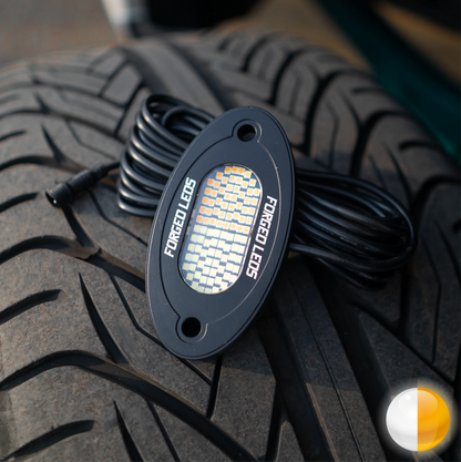 96 LED Rock Light - White / Amber Strobe P&P