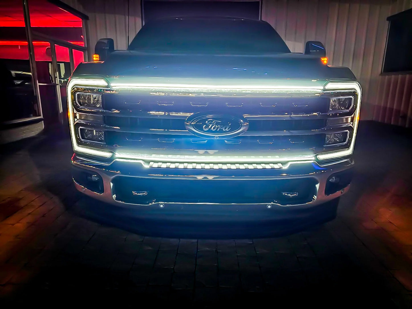 2023-2024 Ford F250, F350, F450 & F550 Super Duty Ghost Grille Lights Full Length