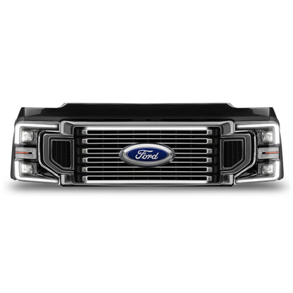 2020-2022 Ford F-350/F-450/F-550 LED Grille Light Kit – High Flow & Limited, IP67, Plug-and-Play Ready