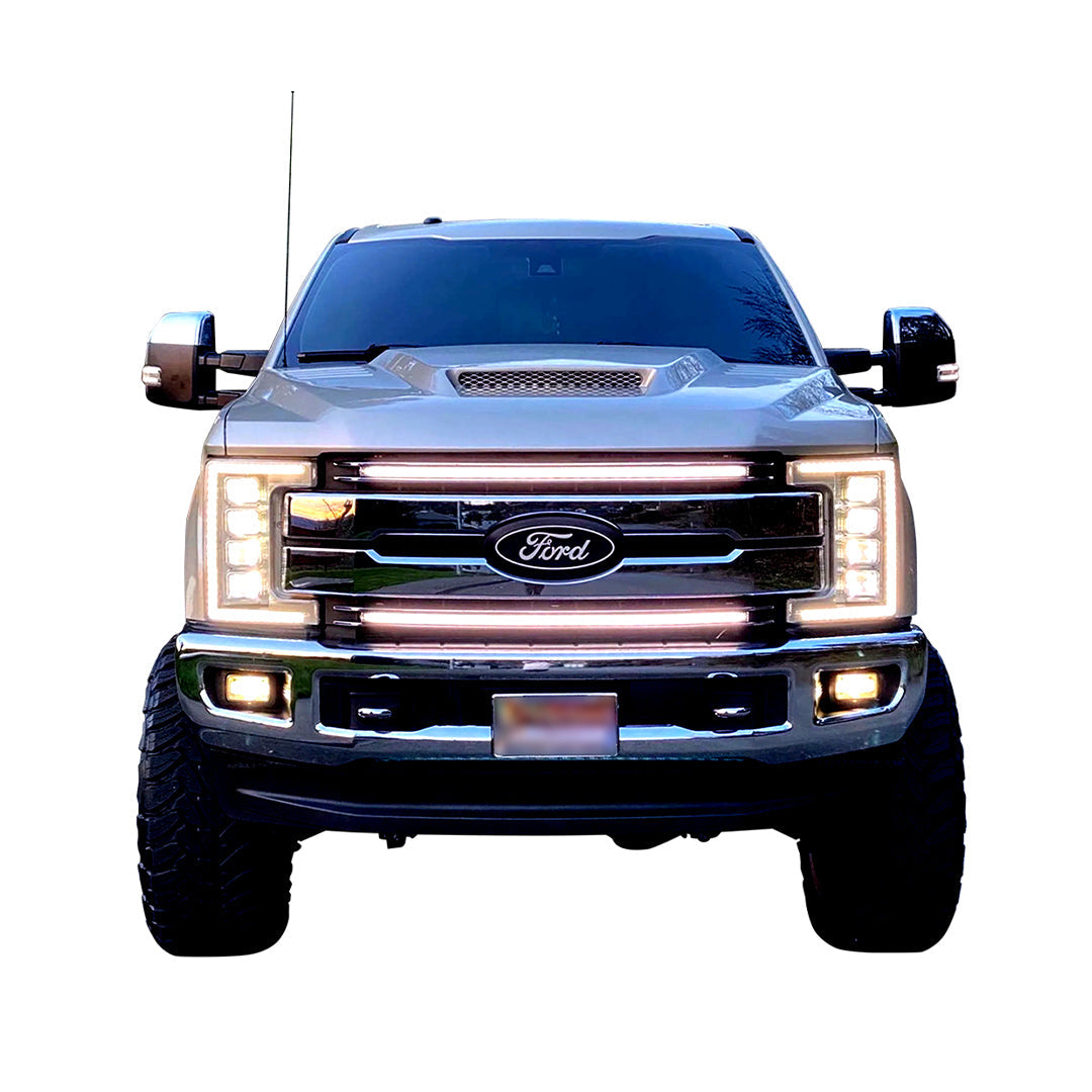 2017-2019 Ford F-250/F-350/F-450/F-550 “Ghost” LED Grille Light Kit – KR,LARIAT,XLT, XL, IP67
