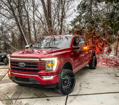2021-2023 Ford F150 Tremor LED Grille Light Kit – White DRL Strip, IP67, Plug-and-Play Ready