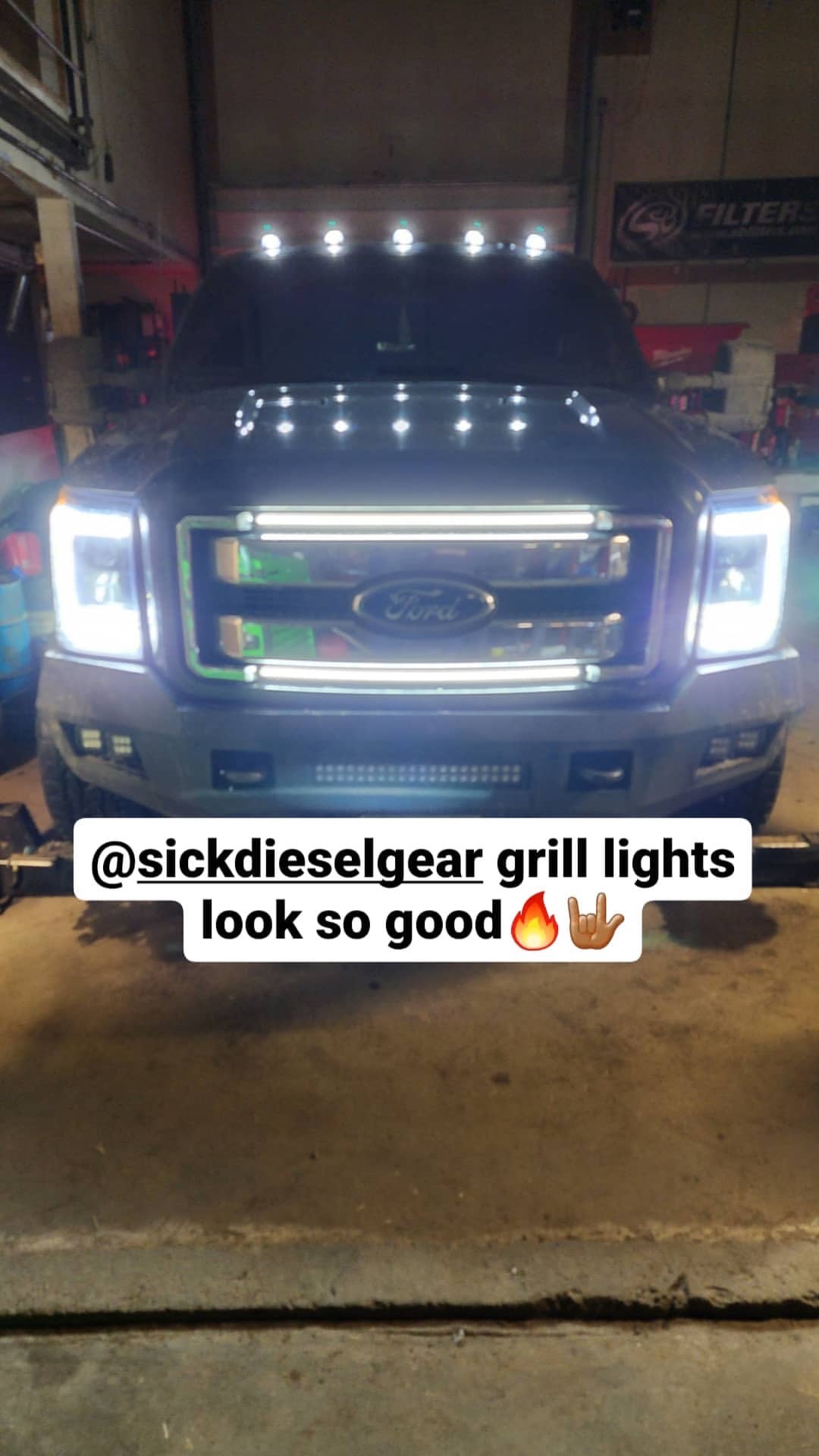 2011-2016 Ford F-250/F-350/F-450/F-550 Super Duty LED Grille Light Kit – 2-Bar, 6500 K White, IP67