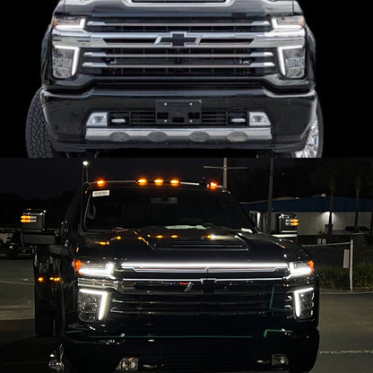 2021-2023 Chevy Silverado 2500/3500 LT LED “Power” Grille Bar – IP67, Bolt-On, Black or Silver Frame