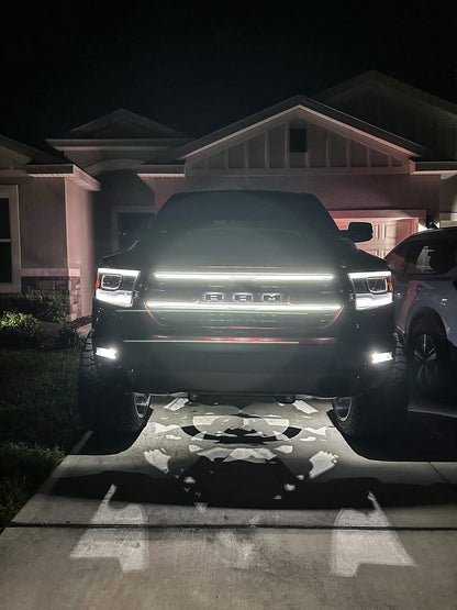 2019-2023 Ram 1500 Laramie (5th Gen) LED Grille Light Kit – IP67, Plug-and-Play Ready Accent Bar